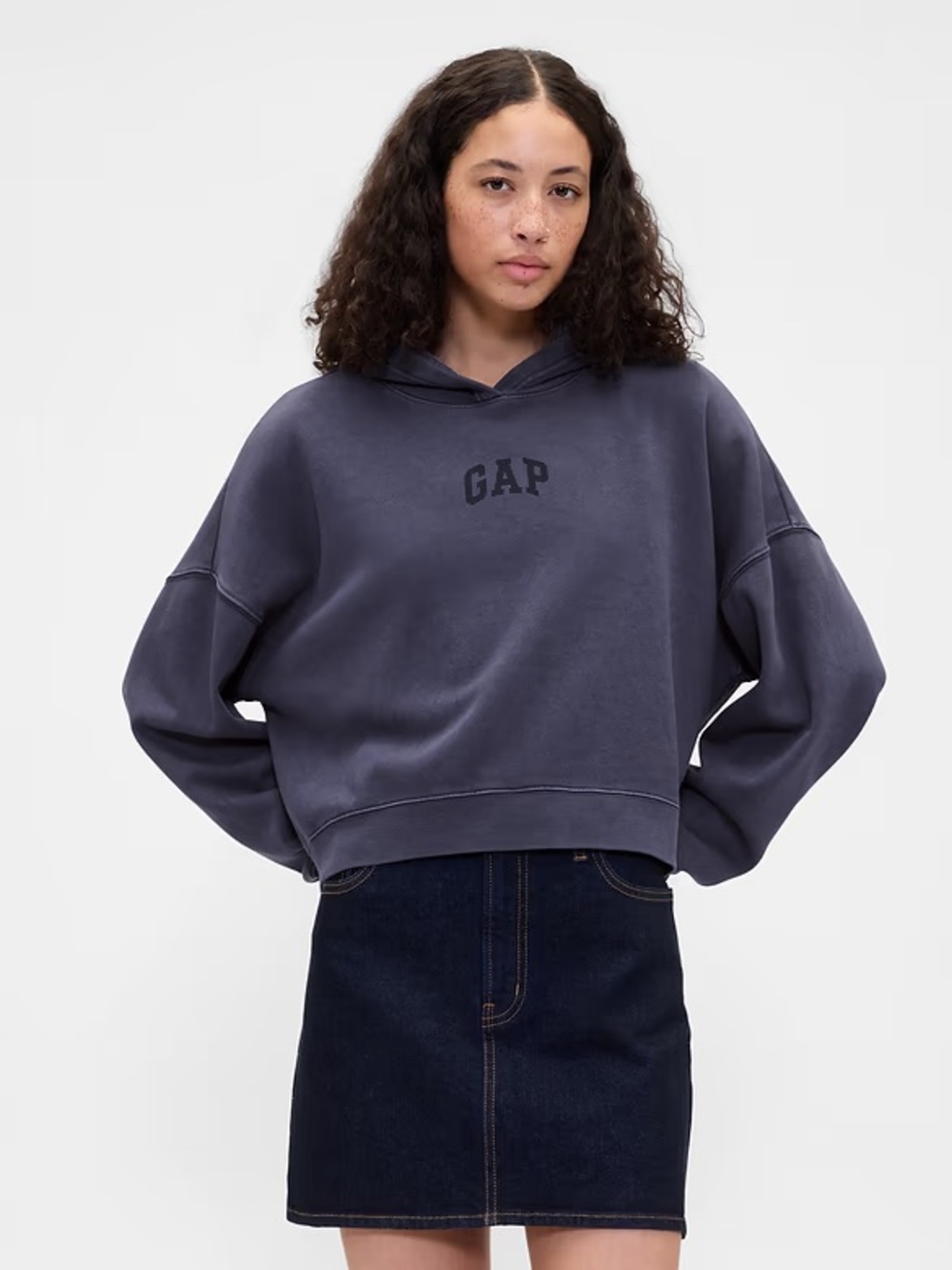 GAP Washed Navy Logo Hoodie